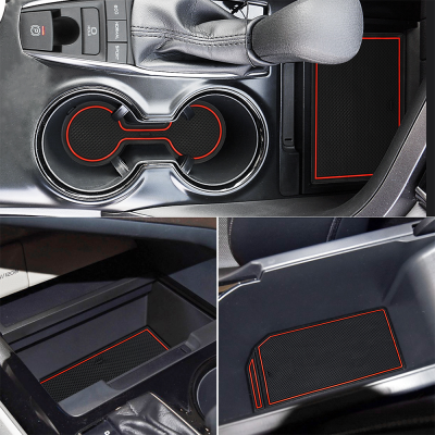 Auovo รถประตูร่อง Pad สำหรับ Toyota Camry 2018 2019 2020 2021 2022 2023แผ่นป้องกันฝุ่นถ้วยสล็อตเสื่อลื่น