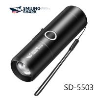 ไฟฉาย LED SD5503ปลาฉลามยิ้ม M60 USB ไฟฉายสว่างสุดชาร์จได้ซูเปอร์ไลท์กลางแจ้งกันน้ำซูมได้ฉุกเฉินเดินป่าตั้งแคมป์ทำงาน