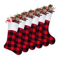 6pc Fashion Christmas Stockings Gift Bag Christmas Tree Decoration Supplies Socks Tights