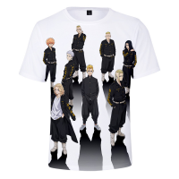 อะนิเมะ Tokyo revengers เสื้อยืด Sano manjirō Ken ryuguji 3D พิมพ์แขนสั้น TOP Tees