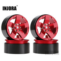 INJORA 4PCS Metal 2.2 Beadlock Wheel Rim 5 Spokes Hub for 110 RC Rock Crawler Axial SCX10 90046 RR10 Wraith TRAXXAS TRX4