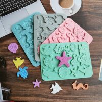 Underwater World Conch Shell Starfish Silicone Mold 3D DIY Chocolate Biscuit candy Cake Decoration Baking Mould Tools Bread  Cake Cookie Accessories