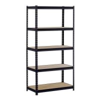 ETXMuscle Rack 48"W x 24"D x 72"H 5-Shelf Steel Freestanding Shelves Heavy Duty Garage Warehouse Rack