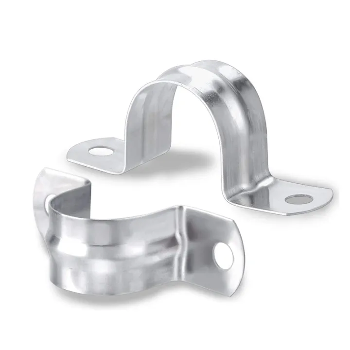 60 Pack M25 (1 Inch) Stainless Steel Rigid Pipe Strap with 2 Holes