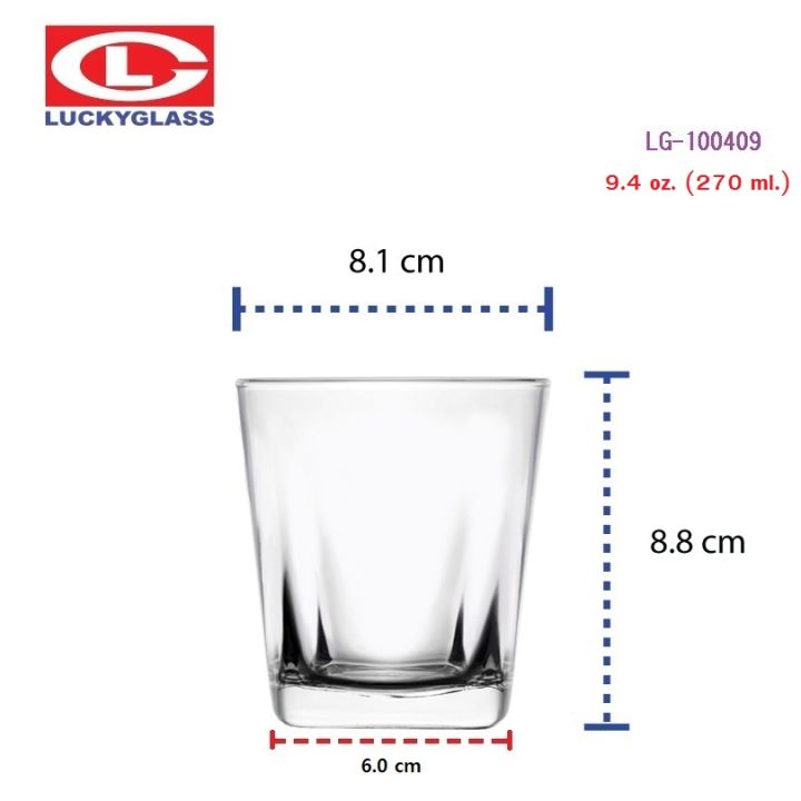 แก้วน้ำ-lucky-รุ่น-lg-100409-city-tumbler-9-4-oz-6-ใบ-ประกันแตก-แก้วใส-ถ้วยแก้ว-แก้วใส่น้ำ-แก้วสวยๆ-แก้วเหล้าสวยๆ-แก้ววิสกี้-แก้วร็อค-whiskey-glass-lucky