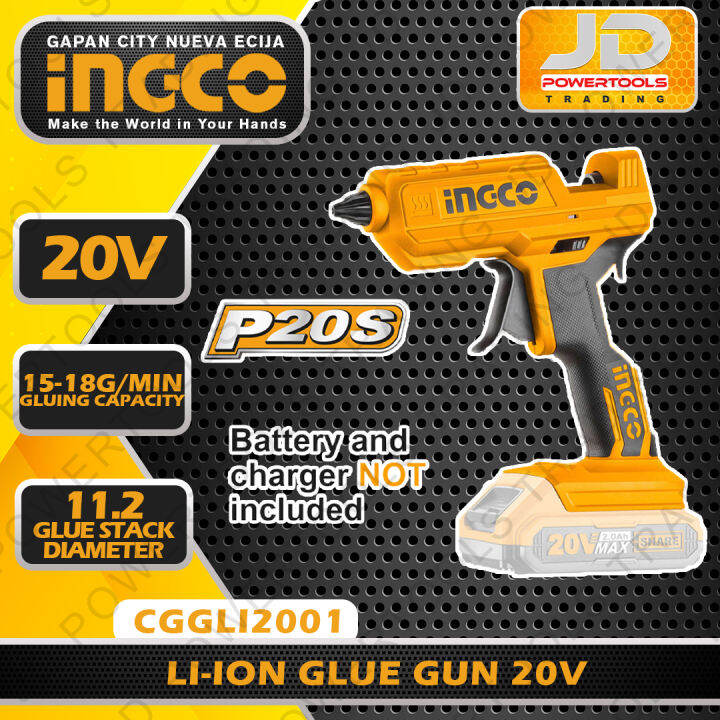 Ingco CGGLI2001 20V LithiumIon Cordless Glue Gun 100W P20S POWERSHARE