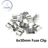 50pcs/lot 6x30mm fuseholders 6x30 mm Fuse Clip Tube Support Fuse Holder Full Copper Nickel Plating Insurance Tube Socket 6x30