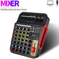 MX-i6 6-channel mixer outdoor conference audio USB Bluetooth reverb audio processor K song live with sound card Sound mixer