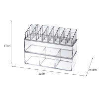 [COD] จัดหารวมสามชั้น 24 กล่องเก็บลิปสติกเครื่องสำอางแบบตะแกรงกล่องเก็บอุปกรณ์ทำเล็บความจุสูง