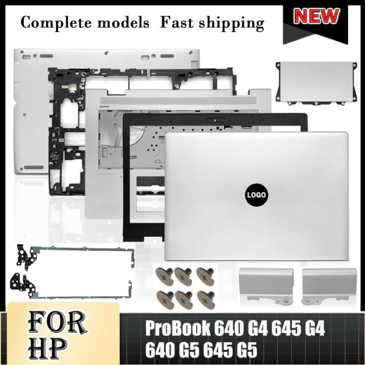 j76ใหม่สำหรับ-hp-probook-640-g4-645-g4-640-g5-g5หน้าจอ-lcd-สำหรับแล็ปท็อปบานพับฝาปิดโน้ตบุคฝาหลังที่วางฝ่ามือเคสด้านล่าง640-g4-14-4นิ้ว