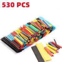 ▧◑ 127-530 PCSPolyolefin Shrinking Assorted Heat Shrink Tube Wire Cable Insulated Sleeving Tubing Set 2:1 Waterproof Pipe Sleeve