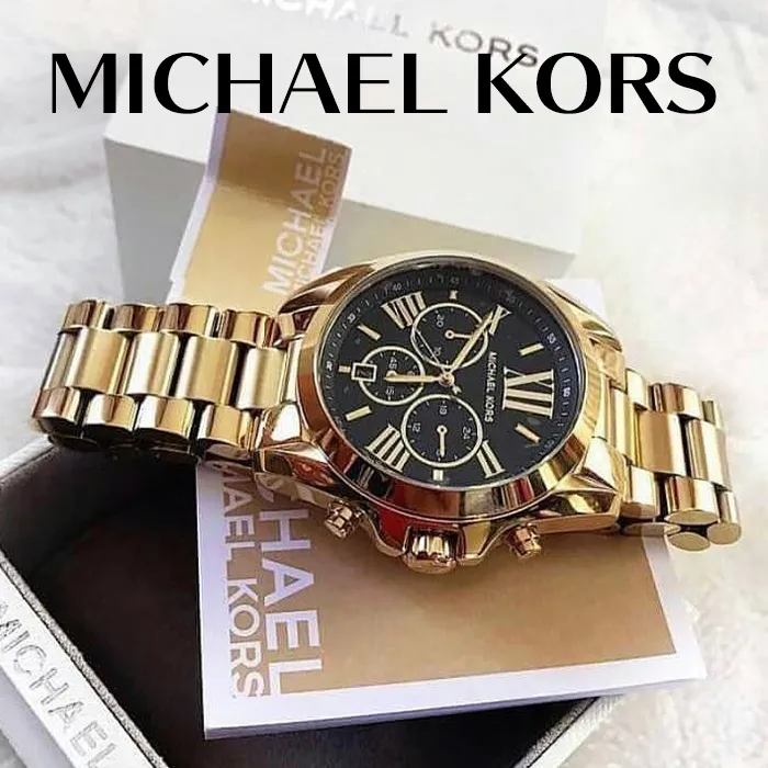 Original US Design w Serial Number Michael Kors MK5739 Gold-Tone Stainless  Steel with Black Dial