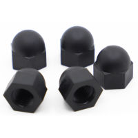 M3 M4 M5 M6 M8 M10 M12 สีดำไนลอนพลาสติก Acorn Cap Nuts Dome Head Nut DIN1587 สำหรับสลักเกลียวสกรู-cijiha