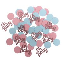 1Bag Rose Gold Oh Baby Paper Confetti Boy Girl Happy Birthday Gender Reveal Party Baby Shower Table Scatter Confetti Supplies Banners Streamers Confet