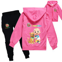 Baby Boy Clothing Set Kids Cocomelon Clothes Toddler Girls Fashion Cotton Hooded Jacket+Pants 2pcs Outfits Infnat Children Wear