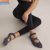 【YD】 2 Pairs Socks Cotton Breathable Sweat-absorbent Silicone Anti-slip Floor Pilates Ballet Set