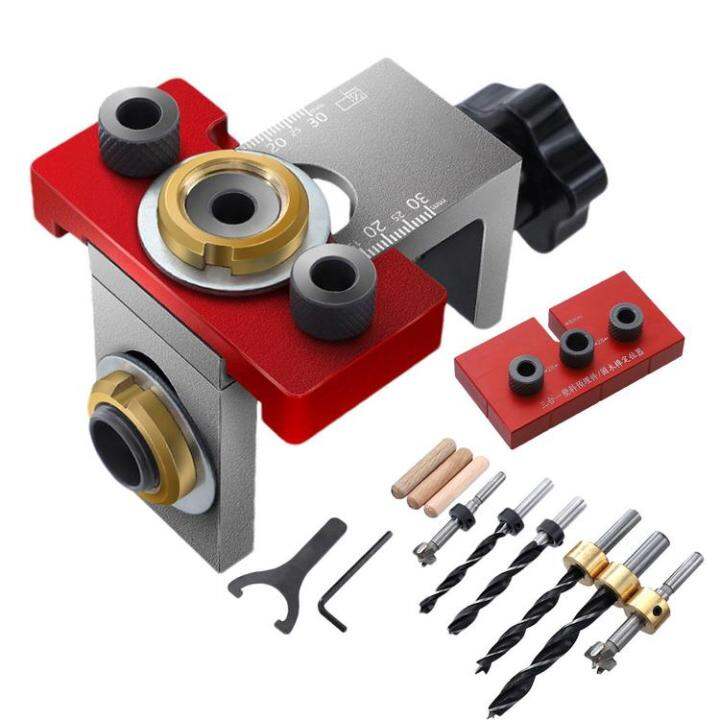Dowel Jig Kit Woodworking Drilling Locator Puncher Tools Dowel Jig Kit