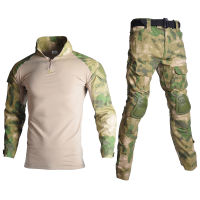 Camouflage Military Tactical Uniform Hunting Shirts Pants with Elbow Knee Pads Arisoft Paintball Suits Clothing Ghillie Suits