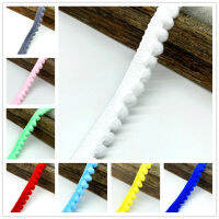 2 หลา Pom Pom Trim Ball 11 mm Pompom Fringe ริบบิ้นลูกไม้ถักผ้า Handmade Craft อุปกรณ์เสริม # RoLi-dfgsrertersd