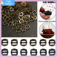 TINGLE 20/40pcs 66MM Mini Ultra-small 4 สี หัวเข็มขัดตุ๊กตา DIY อุปกรณ์เสริมกระเป๋าตุ๊กตา หัวเข็มขัดไตรไกลด์ ปุ่มเข็มขัดลาย