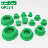 Green 13mm-48mm Food Grade Silicone Rubber Round Hole Plug Blanking End Cap Tube Pipe Stopper T Inserts Cover Sealing Dust-proof