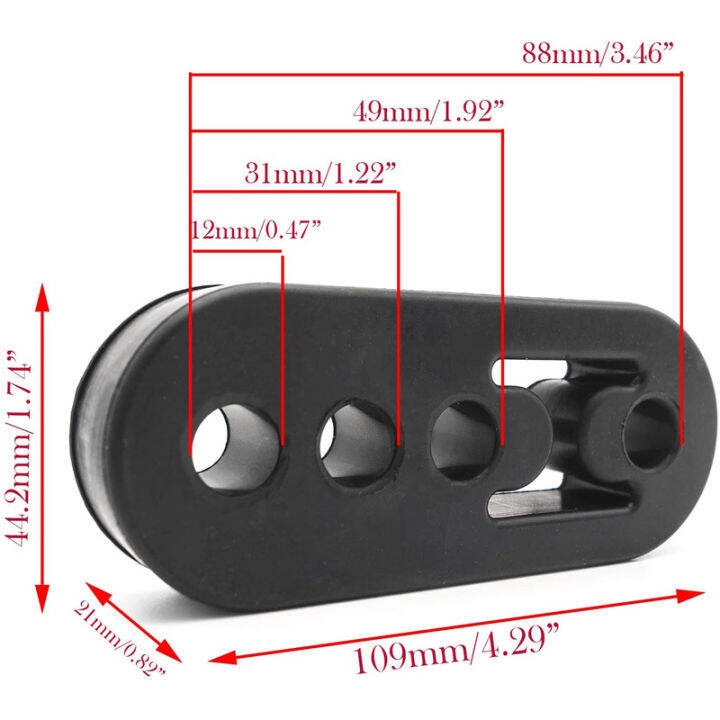 4ชิ้น4ชิ้นที่แขวนท่อไอเสียท่อไอเสียยางฉนวนไอเสียตัวลดเสียงที่ยึดตัวเก็บเสียงท่อไอเสียที่แขวนท่อไอเสียรถยนต์อเนกประสงค์