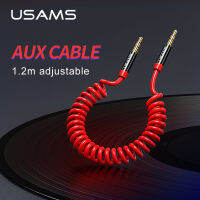 USAMS 1.2M 3.5Mm Port Jack Spring Aux Audio Cable For Mobile Phone Tablet Computer CD Walkman Car Audio Speaker Headphones