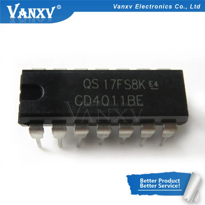 10pcs/lot CD4011BE CD4011 DIP-14 4011 QUAD 2-INPUT NAND GATE IC In ...