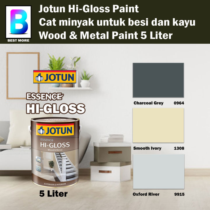 Jotun Hi Gloss Wood And Metal Paint 5 Liter Charcoal Grey 0964 Smooth