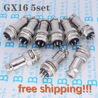 5set GX16 GX16 4 4P 4Pin 16mm Male amp;Female Wire Panel Connector plug Circular Aviation Connector Socket Plug