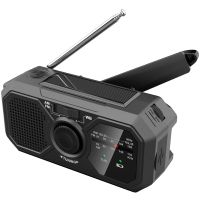 Portable Hand Crank FM AM SW Radio Receiver Solar Dynamo Charging LED Flashlight SOS Alarm FM Radio Receiver