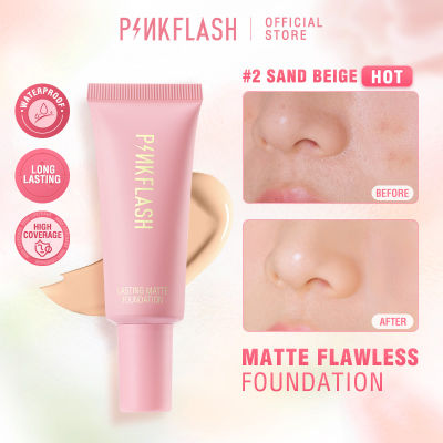 PINKFLASH BB Cream Full Cover Face Bas Foundation แต่งหน้ากันน้ำ Long-Lasting Facial Concealer Whitening Face Cream ~