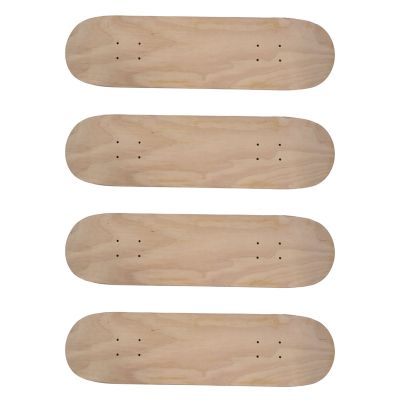 4X 8Inch 8-Layer Maple Blank Double Concave Skateboards Natural Skate Deck Board Skateboards Deck Wood Maple