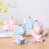 (Gold Seller) Set Of 4Pcs Resin Animal Miniature Home Decoration Ornament Cake Decor Horse Fairy Garden Animal Figurine