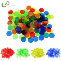 100pcs Color 15/19mm Arithmetic Plastic Coin Children Montessori Learning Education Math Toys Bingo Chip Classroom Supplies DDJ