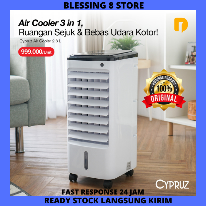 Cypruz Air Cooler 2,8 L Pendingin Ruangan Portable Low Watt Lazada