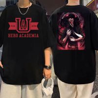 Japan Anime My Hero Academia T Shirt Manga Overhaul Double Sided Graphic T-shirts Unisex Gothic Fashion Oversized Cotton T-shirt