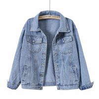 ZZOOI Women Jackets 2022 New Spring Autumn Outwear Denim Coat Solid Turn Down Collar Cotton Jacket For Female