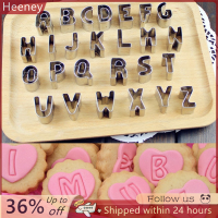 ? Heeney DIY 26pcs บิสกิตเค้กแม่พิมพ์ตัดตัวอักษรรูปร่างแม่พิมพ์ fondant คุกกี้