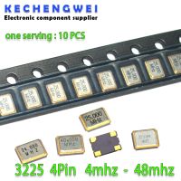 ✣♣❖ 10PCS 3225 Metal SMD 4pin 4M 6M 8MHZ 10MHZ 11.0592MHZ 12MHZ 16MHZ 20MHZ 24MHZ 25MHZ 27M 32M 40M 50M SMD Quartz Resonator Crystal