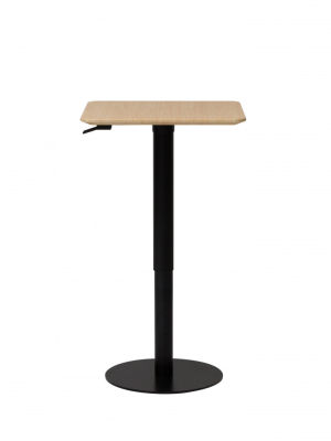 Modernform โต๊ะปรับระดับ รุ่น LEVEL ท๊อปไม้สี่เหลี่ยมปิดPVC ลายไม้สีบีช ขาดำ