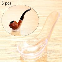 【YF】 5pcs Pipe Rack Holder Portable Plastic Clear Spoon Stand Tobacco Smoking Tool Carrying Cigar Mini Gift Smoker