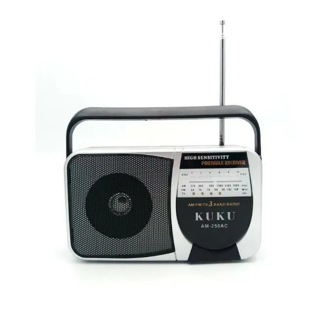 KUKU AM-250 High Quality Portable Mini Radio Speaker AM FM 3 Band World  Radio High Sensitivity Antenna | Lazada PH