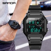 SANDA Mens Sports Watch 50M Waterproof Military Outdoor Fishing Display Clock Man Watches Digital Reloj Hombre Luxury Fashion