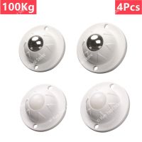 4Pcs Furniture Casters Wheels Universal Wheel 360° Rotation Stainless Steel Nylon Self Adhesive Casters Wheels Strong Practical