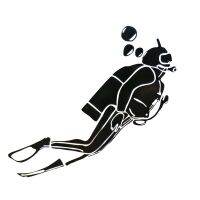 【YF】 Scuba Diver Vinyl Decal for Diving Fins Personalized Stickers Decals Cars Boat