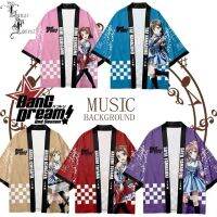 Kawaii Cute BanG Dream! 3D Printing Japanese Kimono Haori Yukata Women/Men Fashion Summer Casual Cool Short Sleeve Streetwear