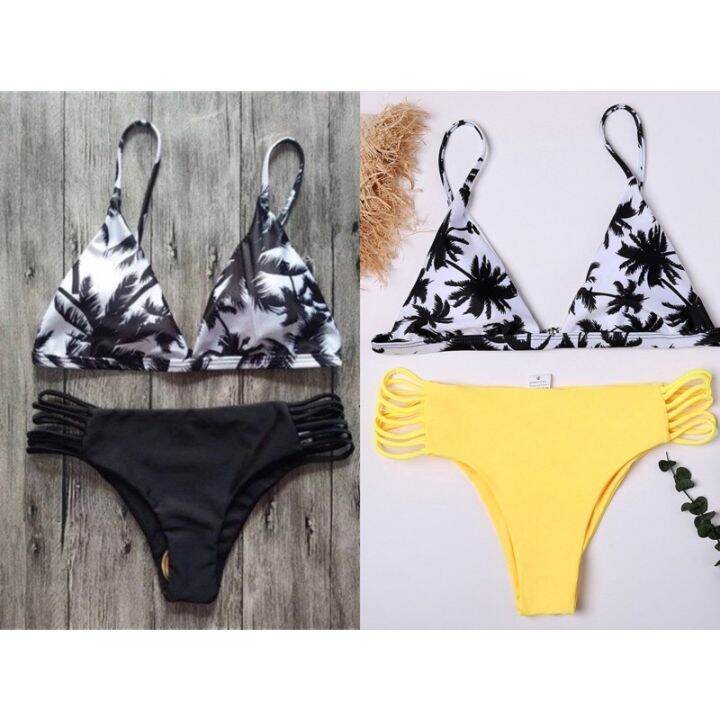 ghy【M&M】42 Korean swimsuit Korean swimwear Coconut Tree Swimsuit Sexy Bikini Lazada PH