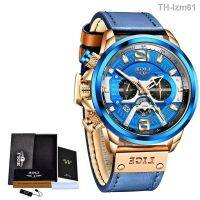 ⌚ นาฬิกา LIGE 8917 new calendar dial personality luminous belt six needle multi-function man table