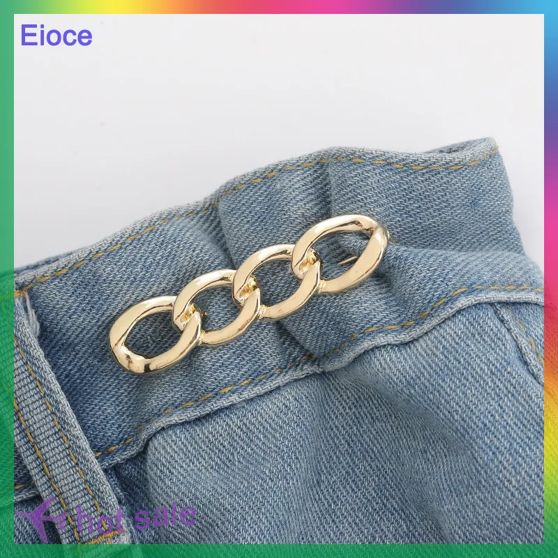 Eioce Simple Detachable Pants Clips Adjustable Waist Buckle Nail